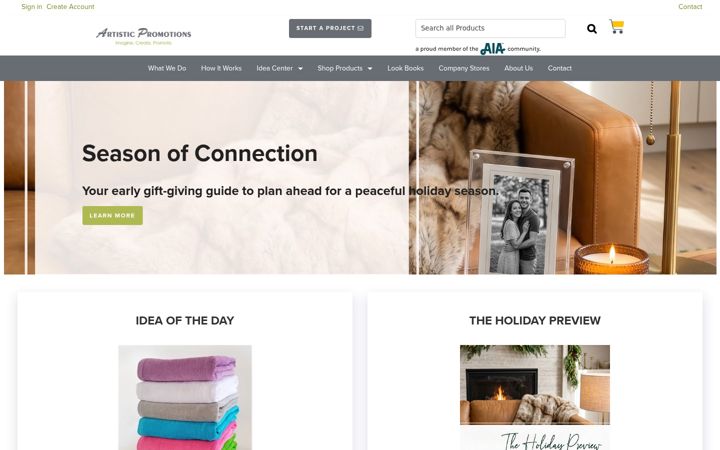 Screenshot ta' artisticpromo.com