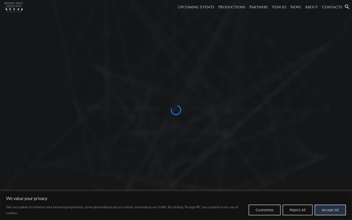 Screenshot of artisticspaceproductions.us