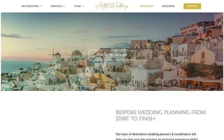 Screenshot ta' artistiweddings.com