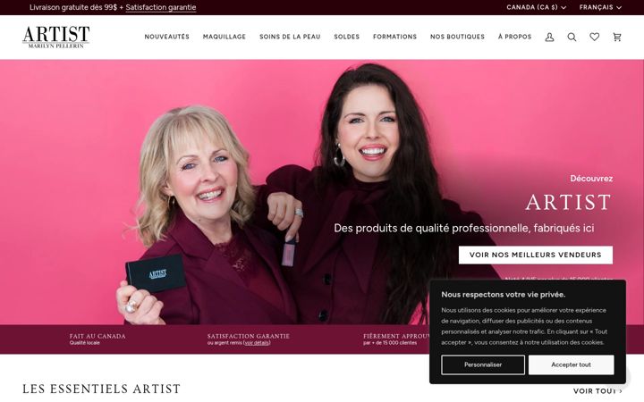 Screenshot ta' artistparmarilyn.com