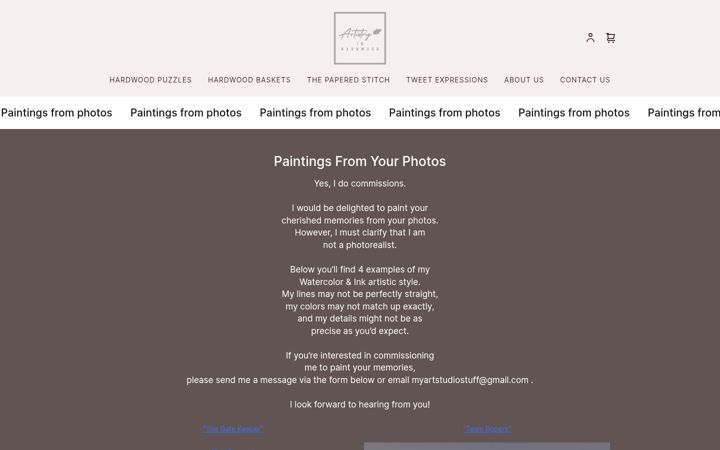 Screenshot ta' artistryinhardwood.com