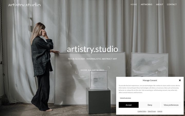 Ekraanipilt saidist artistrystudio.de