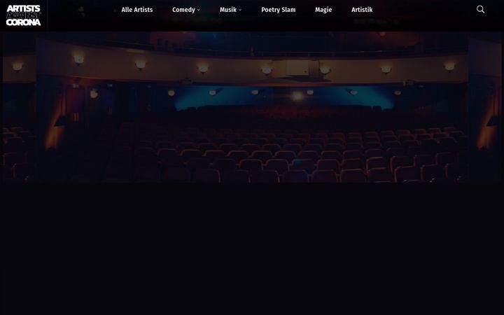 Screenshot ta' artistsagainstcorona.com