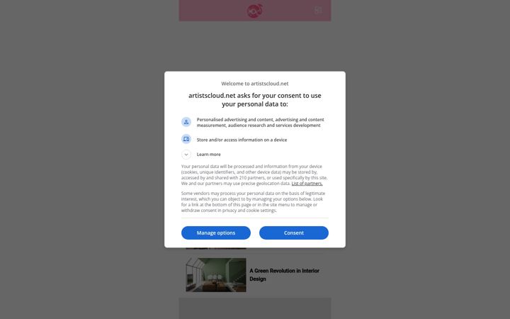 Screenshot of artistscloud.net