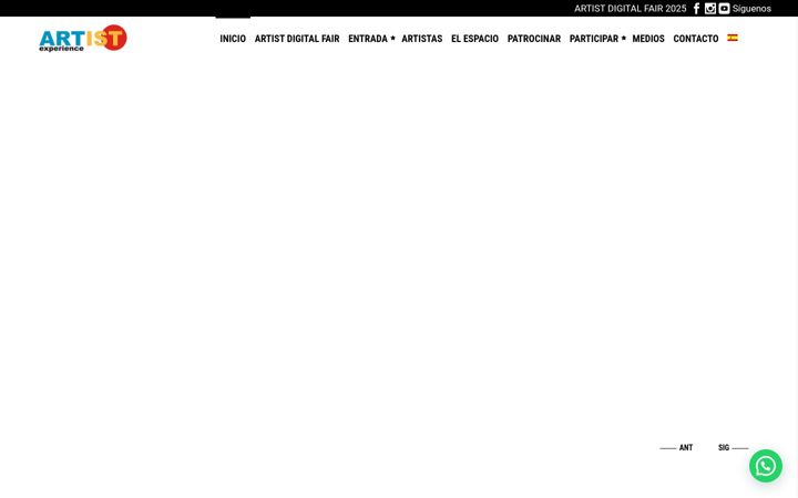 Captura de pantalla de artistsexperience.com