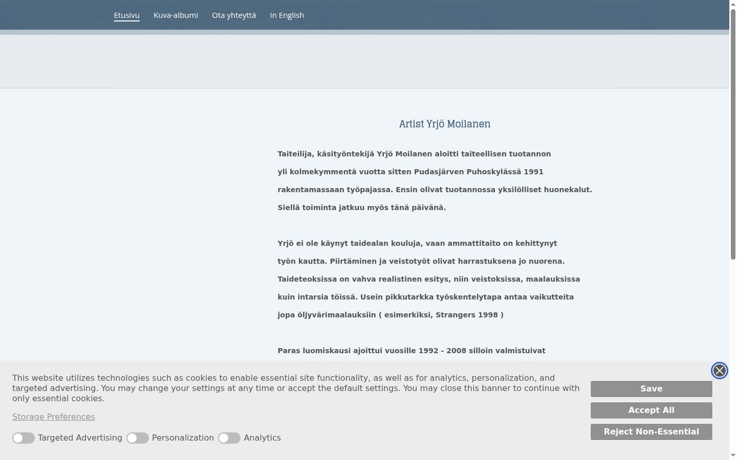 Screenshot tal-banner tal-kunsens muri qabel kwalunkwe interazzjoni