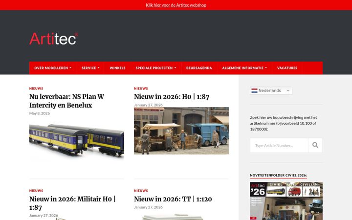 Screenshot of artitec.nl