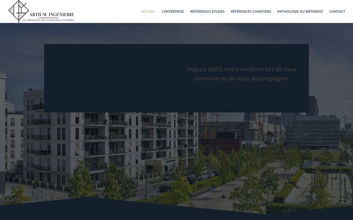 Snimka zaslona za artium-ingenierie.fr