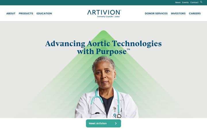 Capture d'écran de artivion.com