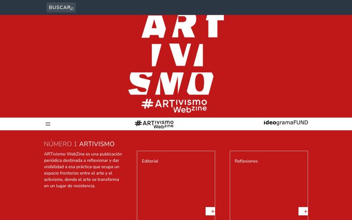 Ekrano kopija artivismo.info