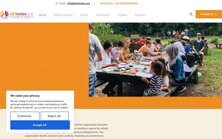 Ekrano kopija artivisten.org