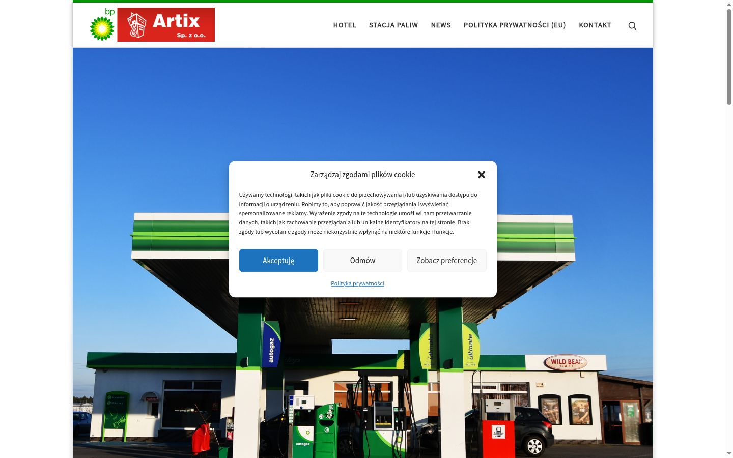 Screenshot of the consent banner shown before any interaction
