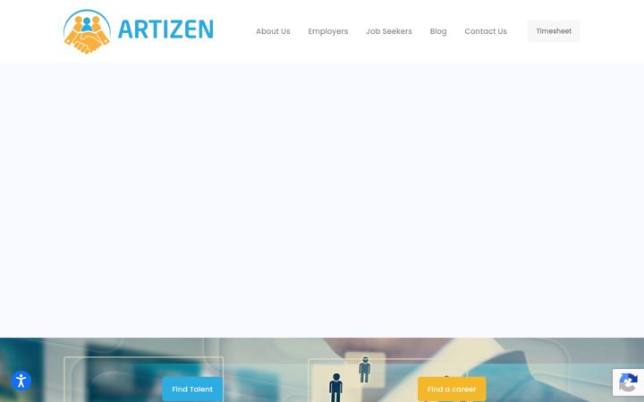 Screenshot ta' artizenstaffing.com