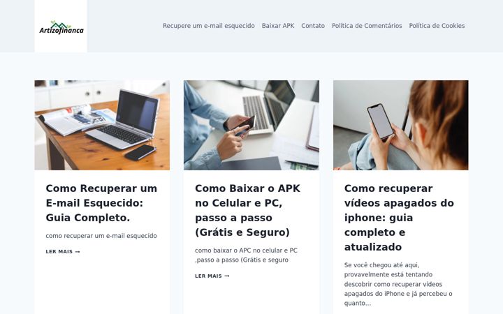 Screenshot ta' artizofinanca.com