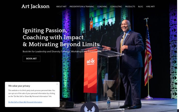 Screenshot of artjackson.com