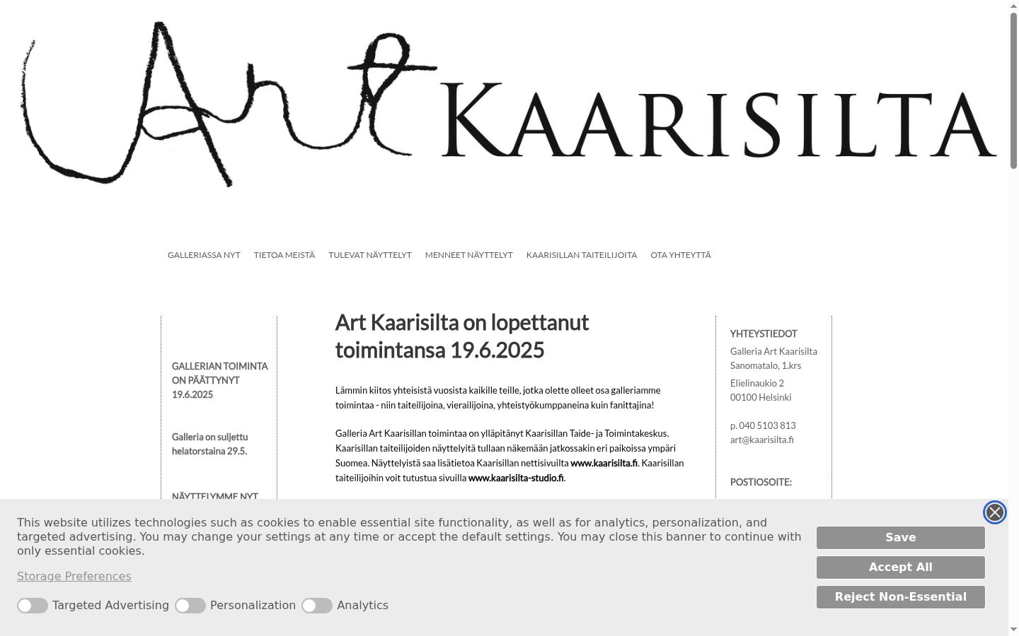 Screenshot tal-banner tal-kunsens muri qabel kwalunkwe interazzjoni