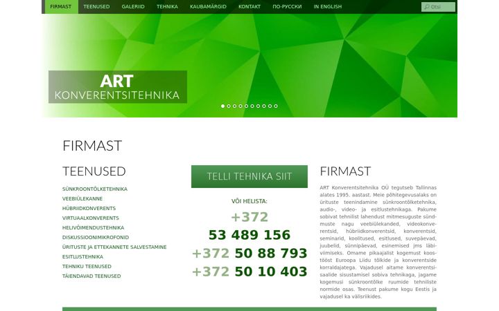 Captură de ecran a artko.ee