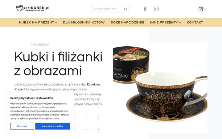 Captură de ecran a artkubek.pl
