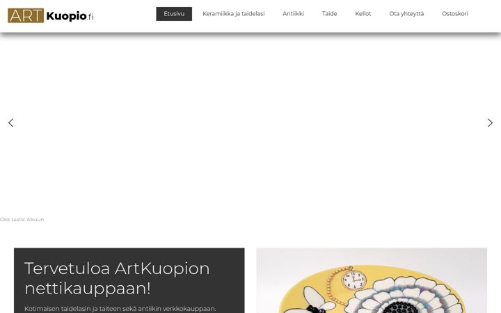 Captura de pantalla de artkuopio.fi