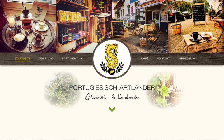 Screenshot stránky artlandolivenoelweinkontor.de