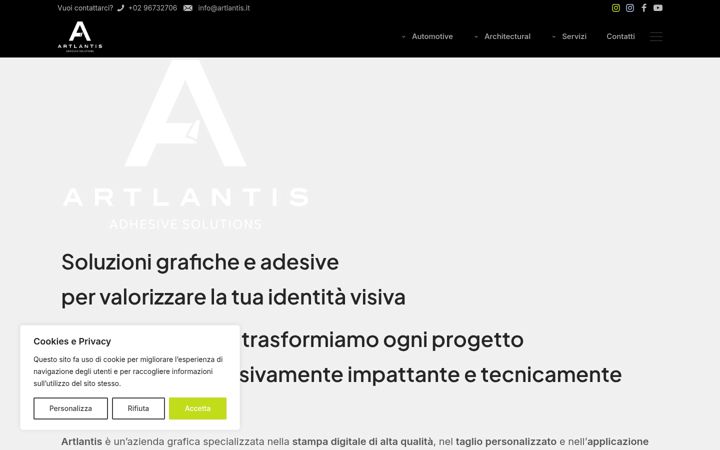 Screenshot stránky artlantis.it
