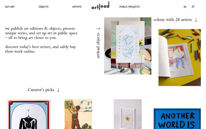 Captură de ecran a artlead.net