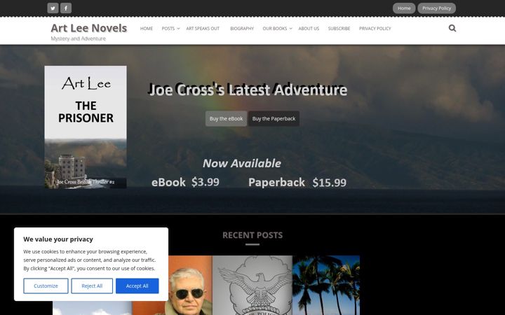 Screenshot von artleenovels.com