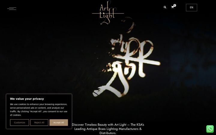 Screenshot of artlight.sa
