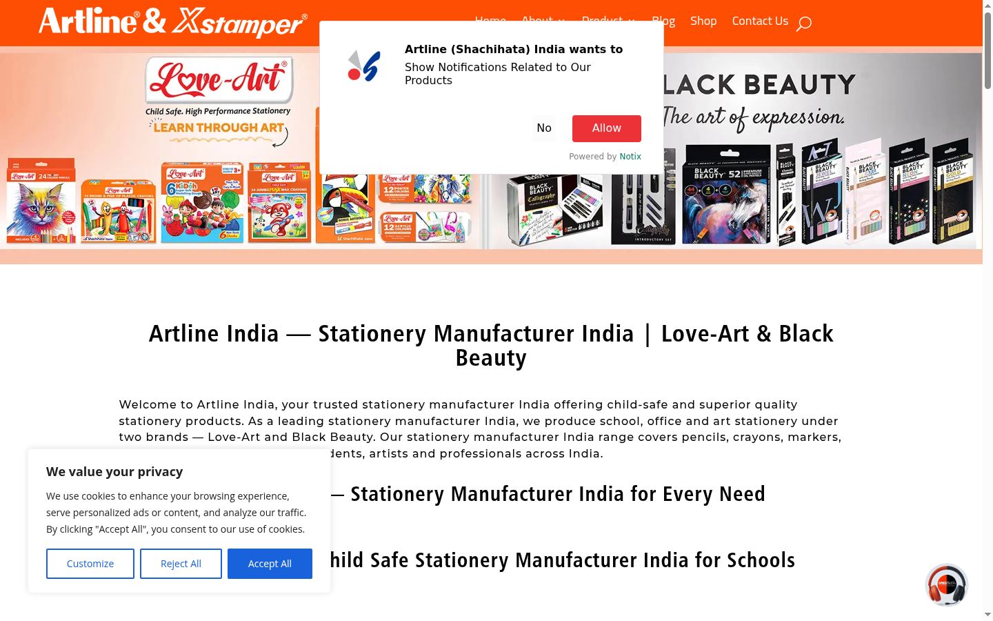 Captura de pantalla del banner de consentimiento mostrado antes de cualquier interacción