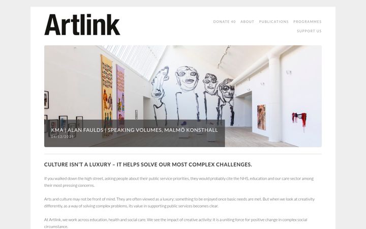 Captura de ecrã de artlinkedinburgh.co.uk
