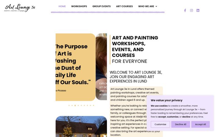 Screenshot of artlounge3e.se