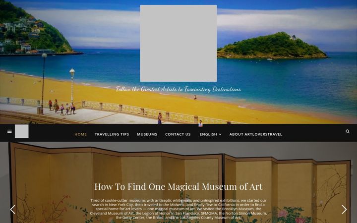 Screenshot of artloverstravel.com