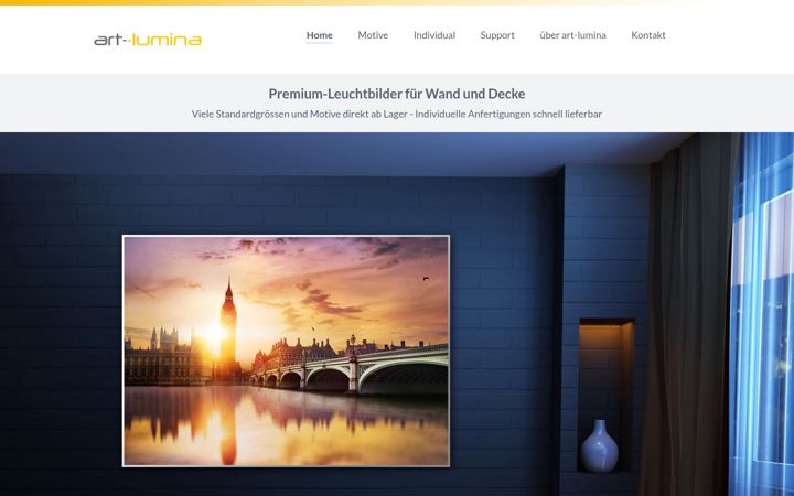 Screenshot of artlumina.de