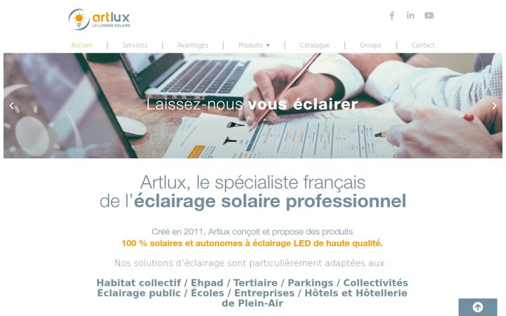 Screenshot of artlux.fr