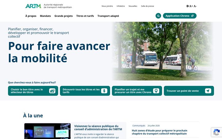 Képernyőkép: artm.quebec