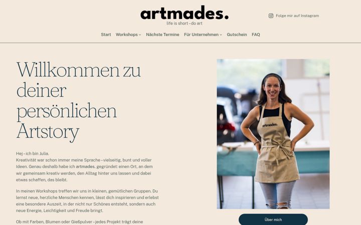Screenshot of artmades.de