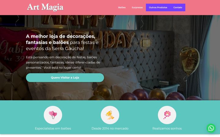 Screenshot of artmagiadecoracoes.com.br