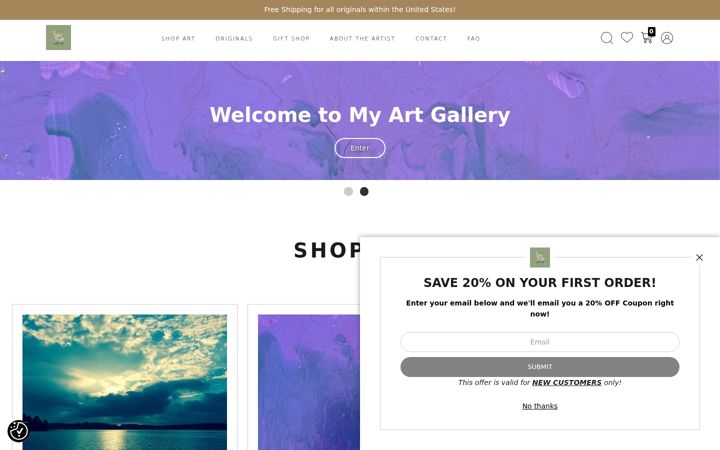Screenshot of artmagickwithliz.com