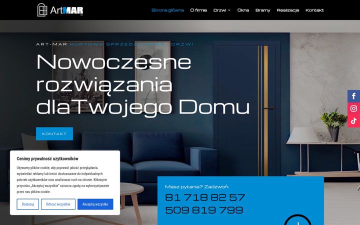 Screenshot stránky artmar-lublin.pl