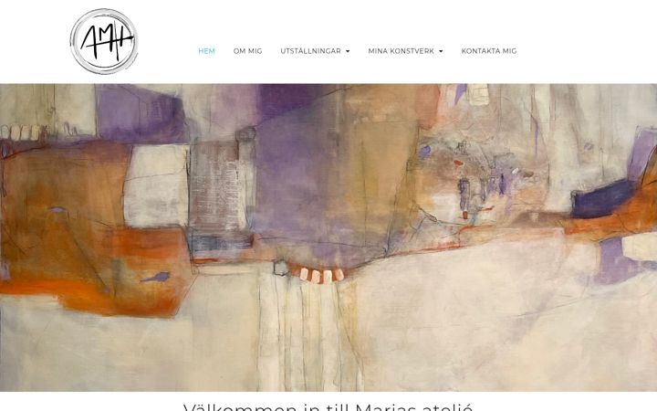 Screenshot of artmariahamberg.com