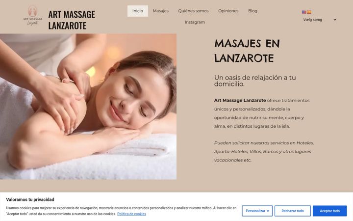 Ekrānuzņēmums no artmassagelanzarote.com