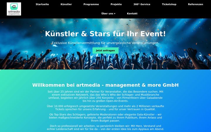 Screenshot of artmedia.de