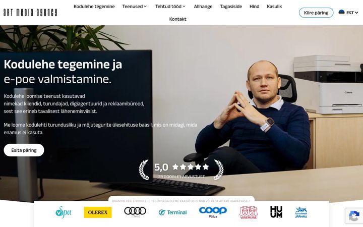 Screenshot of artmedia.ee