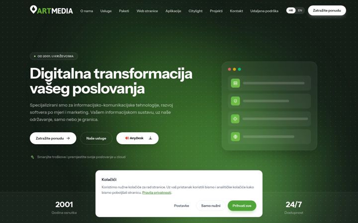 Screenshot of artmedia.hr