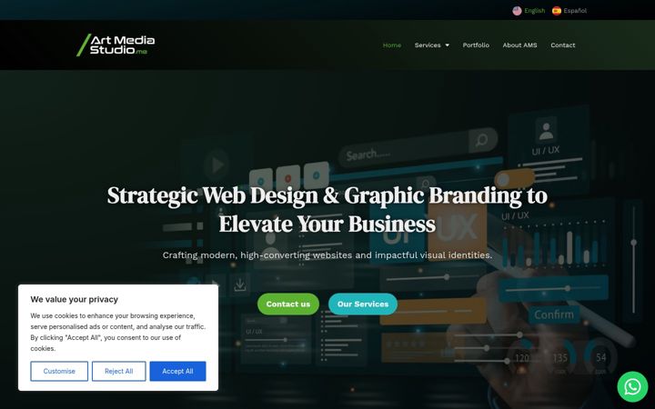 Screenshot of artmediastudio.me