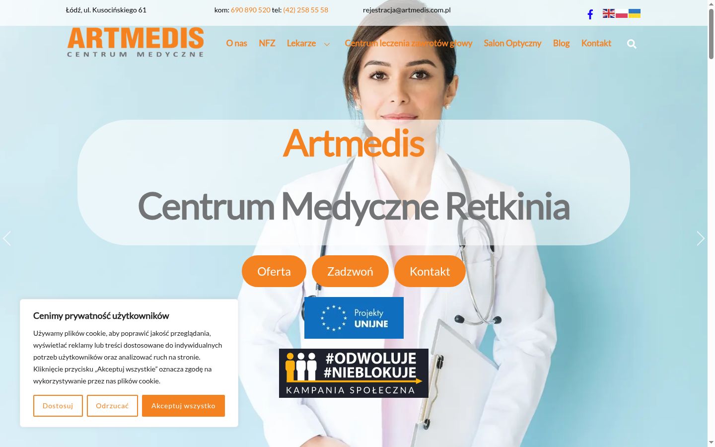 Screenshot tal-banner tal-kunsens muri qabel kwalunkwe interazzjoni