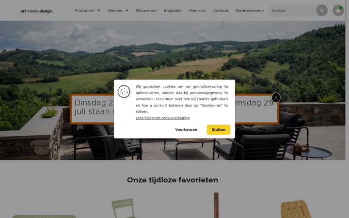 Screenshot of artmeetsdesign.nl