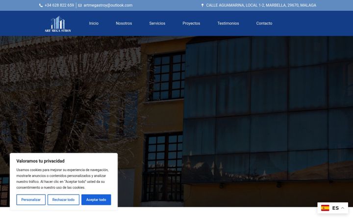 Ekraanipilt saidist artmegastroy.es