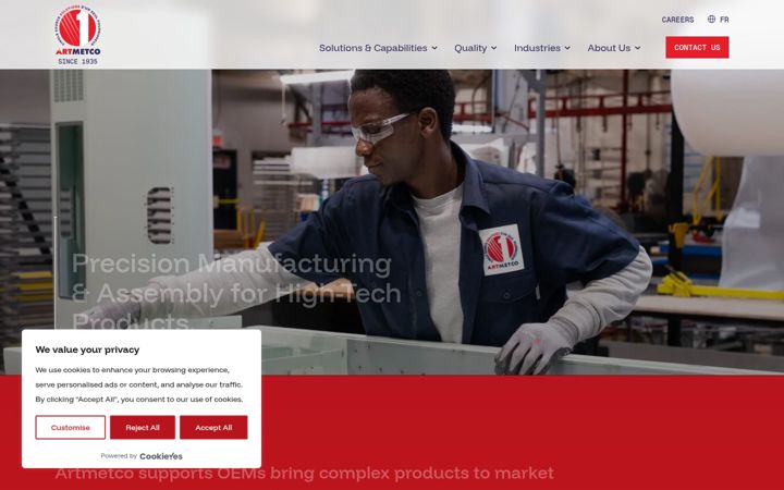Captura de pantalla de artmetco.com