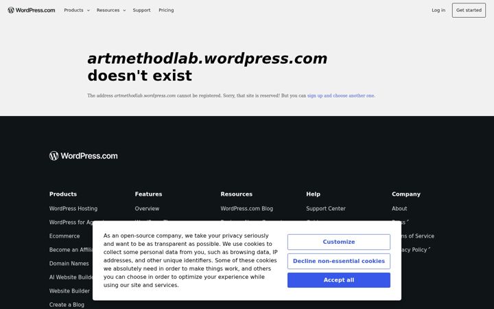 Captura de pantalla de artmethodlab.com